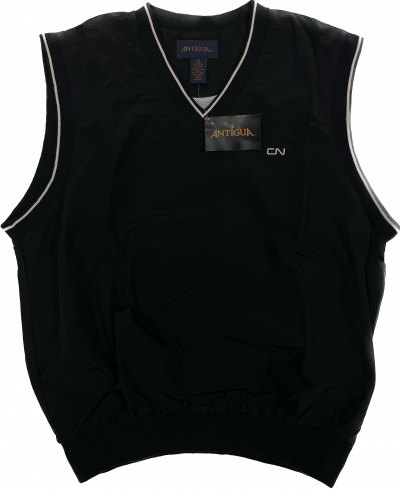 Antigua Men's V-neck Sleeveless Vest - Black