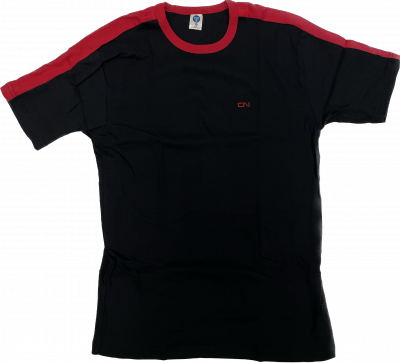 T-shirt noir et rouge avec logo CN