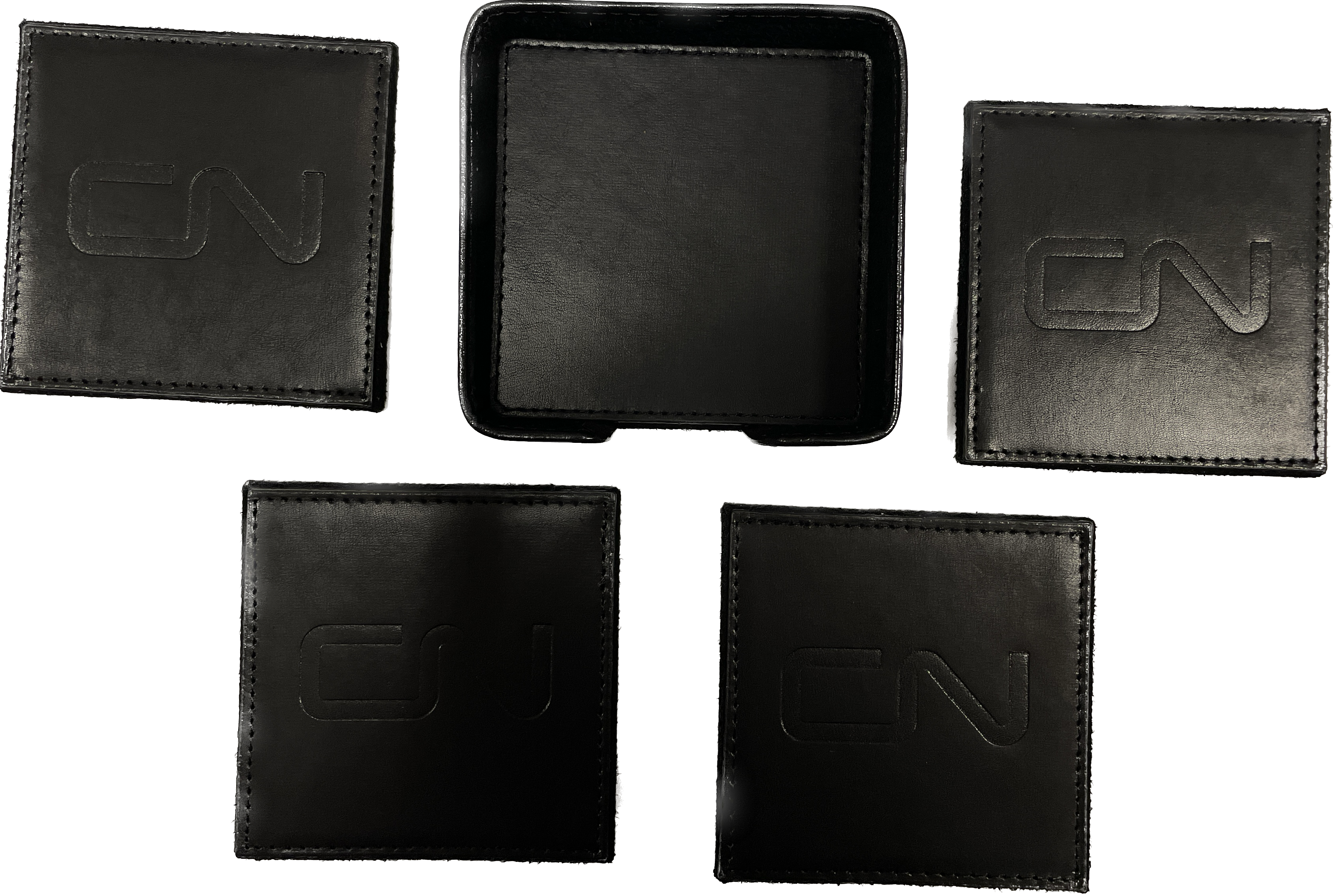 CN Branded Leather Coasters