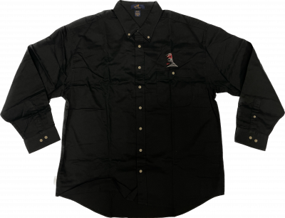 CN Train Logo Black Denim long Sleeve Button-up