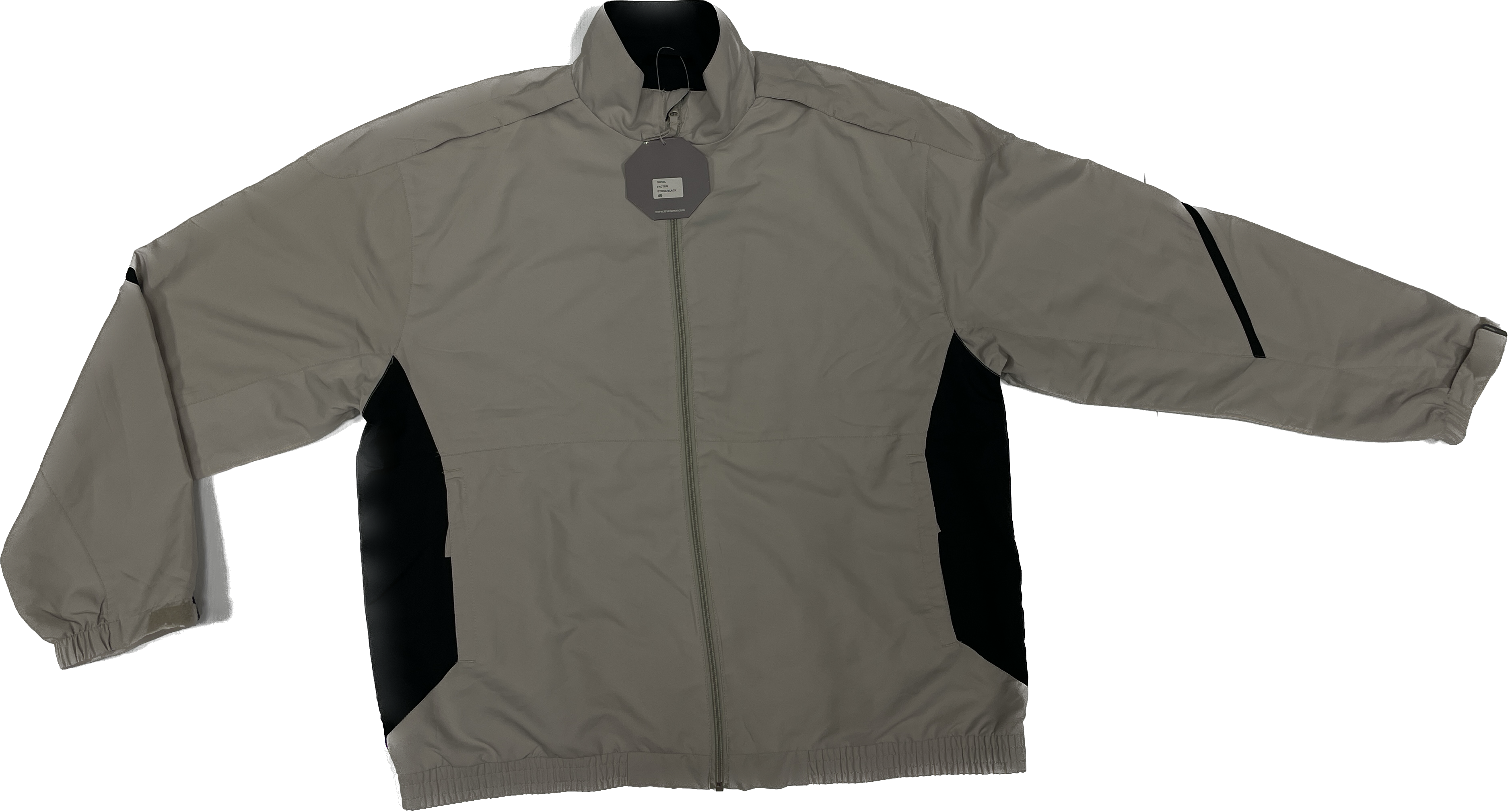 Beige Water-repellent Windbreaker